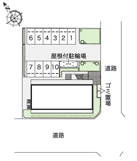 ★手数料０円★名古屋市昭和区田面町２丁目　月極駐車場（LP）